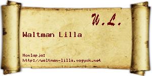 Waltman Lilla névjegykártya