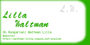 lilla waltman business card